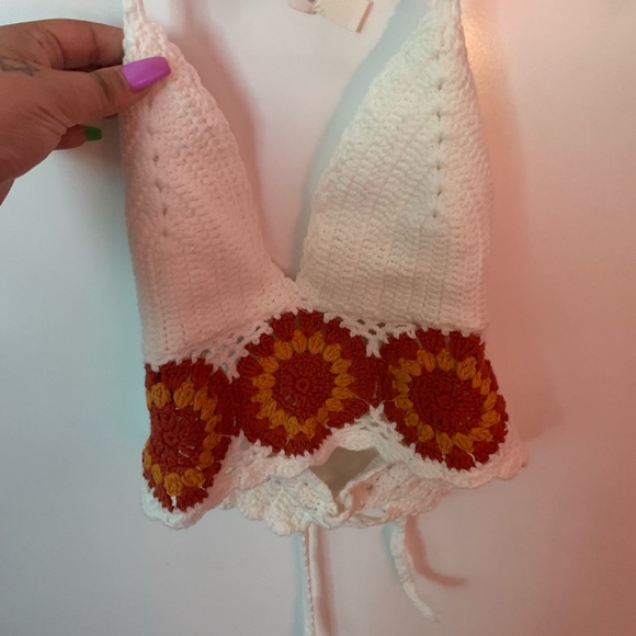 White and orange crochet bra too - Picture 2 of 4